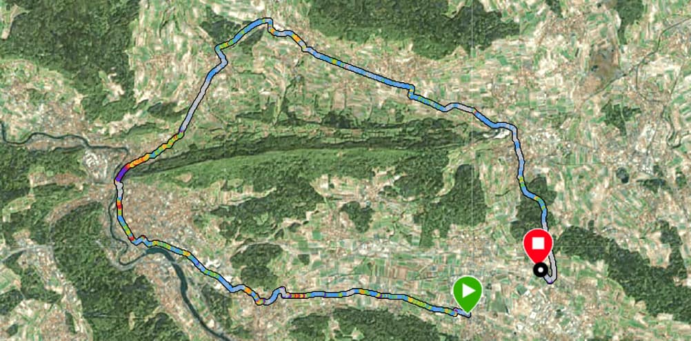 Route vom 08.10.2023 bei der ich meinen Herzinfarkt hatte Route vom 08.10.2023 bei der ich meinen Herzinfarkt hatte