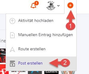 Der Postbutton nach dem Strava Update Der Postbutton nach dem Strava Update