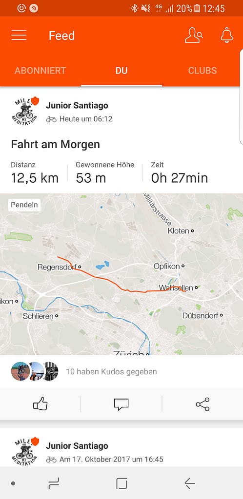 Smartphone App Design nach Strava Update Smartphone App Design nach Strava Update