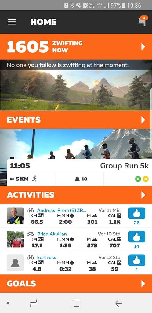 Zwift Mobile Link App