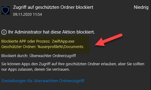 LogFile der Blockierung
