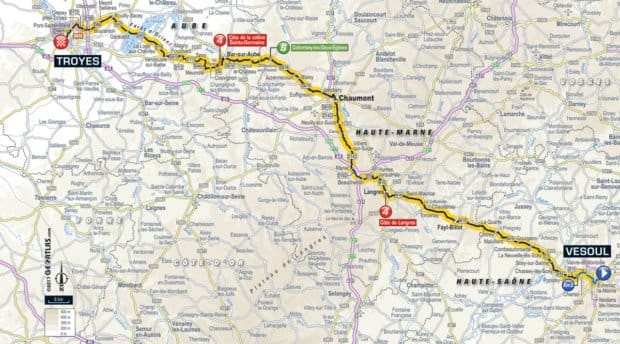 Karte der Etappe Nummer 6 der Tour de France 2017