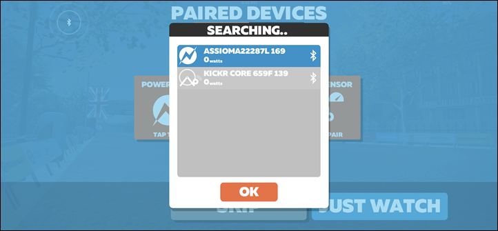 Zwift gebündeltes Bluetooth Signal