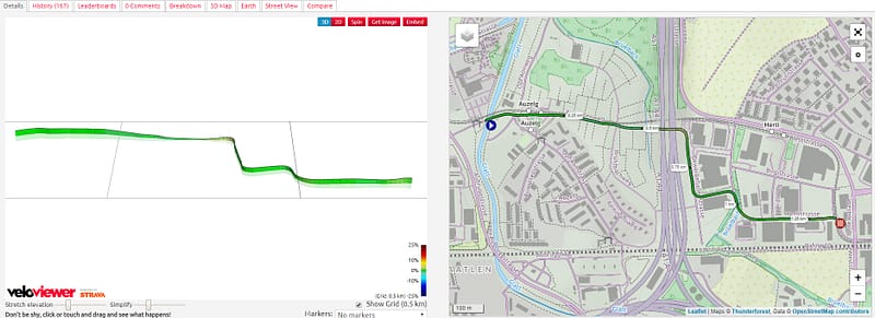 Strava Addons Veloviewer Segment Analyse Teil 1