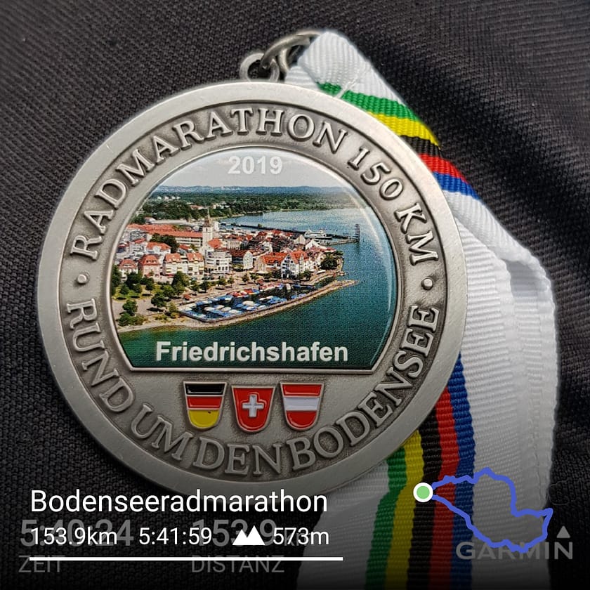 Medaille vom Bodensee Radmarathon